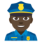 Police Officer - Black emoji on Emojione